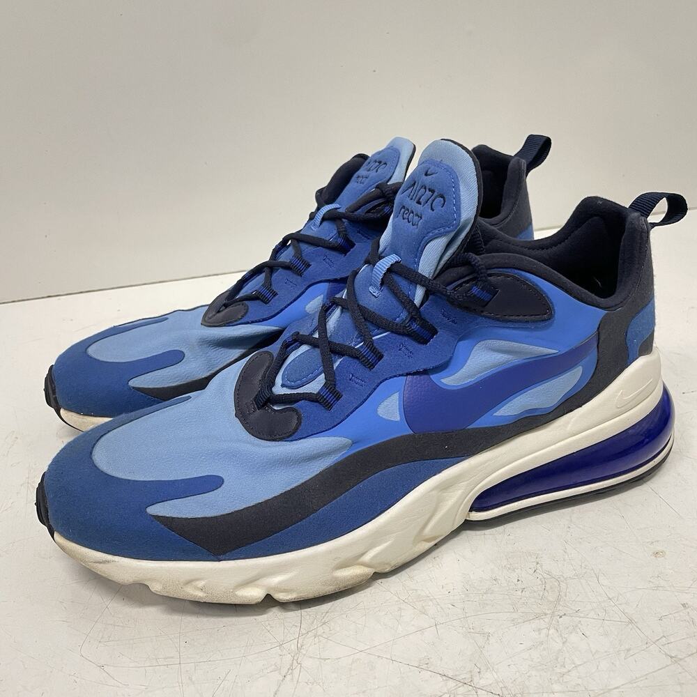 Nike Men’s Air Max 270 React Size 11 'Pacific Blue' Athletic Shoes (CI3866-400)